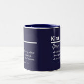 Kira Personalized Name Coffee Mug Tweekleurige Koffiemok (Center)