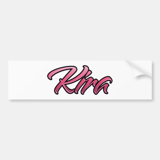 Kira roze Aufkleber-Sticker Bumpersticker (Voorkant)