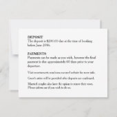 Kira Seashell Dreams Beach Bruiloft Richtingen aqu Kaart (Achterkant)