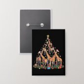 Kiraffe Kerstboom Kerstman Afrikaanse Wilderijnhof Button (Voorkant / Achterkant)