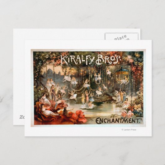 Kiralfy Brothers Enchantment Theatrical Poster Briefkaart (Voorkant / Achterkant)