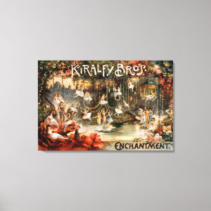 Kiralfy Brothers Enchantment Theatrical Poster Canvas Afdruk