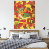 Kirar Melody in Fragments Canvas Afdruk (Insitu (Slaapkamer))