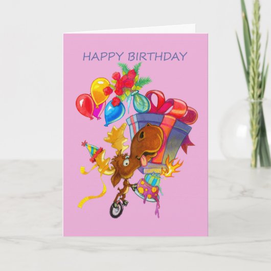 Kirby de Moose Vermoosin 'Verjaardag Kaart (Voorkant)