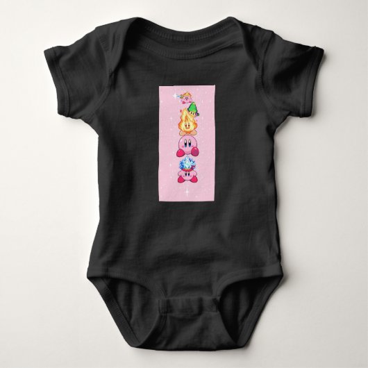 Kirby design baby bodysuit T-shirt (Voorkant)