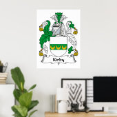 Kirby Family Crest Poster (Thuiskantoor)