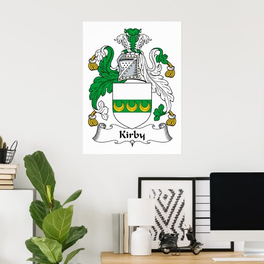 Kirby Family Crest Poster (Thuiskantoor)