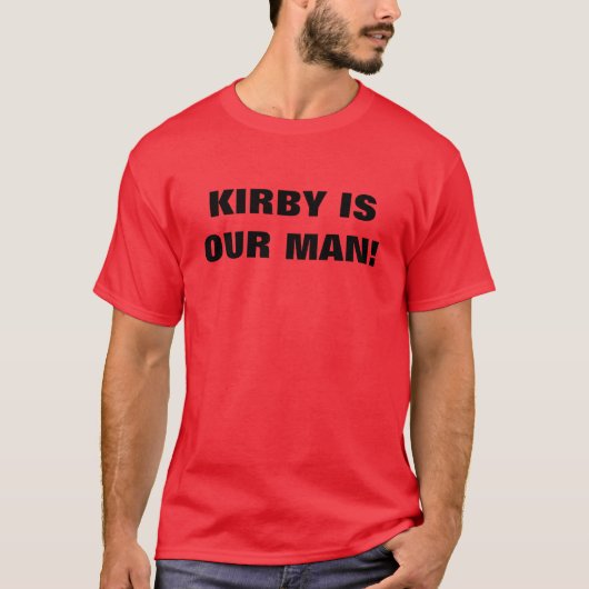 Kirby is ons man T-shirt (Voorkant)