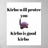 Kirby met een mes poster (Voorkant)
