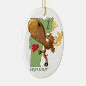 Kirby the Moose Vermoosin' "I Heart Vermont" Keramisch Ornament (Rechts)