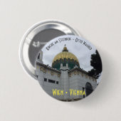 Kirche am Steinhof - Otto Wagner Ronde Button 5,7 Cm (Voorkant /achterkant)