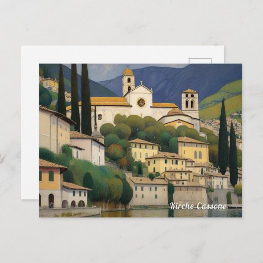 Kirche Cassone Gustav Klimt schilderij Serene Briefkaart (Voorkant / Achterkant)