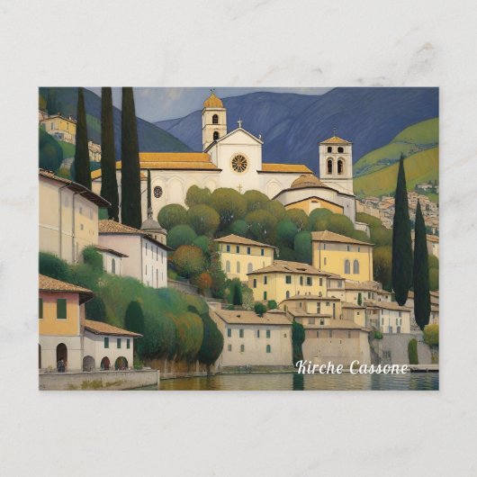 Kirche Cassone Gustav Klimt schilderij Serene Briefkaart (Voorkant)