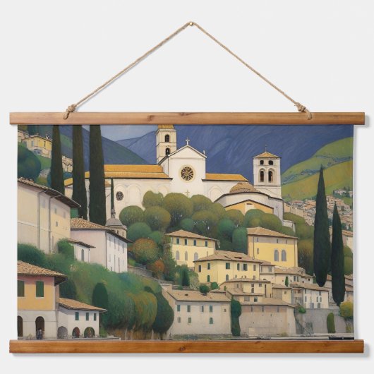 Kirche Cassone Gustav Klimt schilderij Serene Hangend Wandkleed (Voorkant)