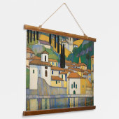 Kirche Cassone Gustav Klimt schilderlandschap Hangend Wandkleed (Gebogen)