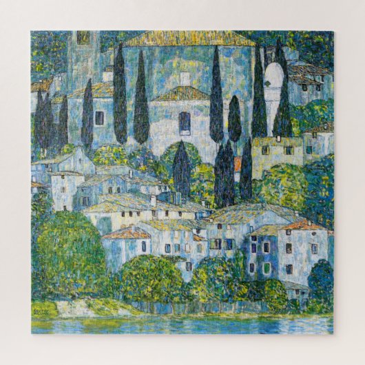 Kirche in Cassone door Gustav Klimt Legpuzzel (Verticaal)