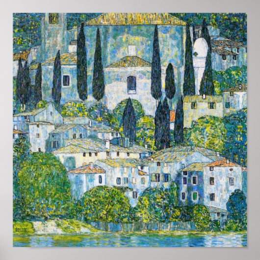 Kirche in Cassone door Gustav Klimt Poster (Voorkant)