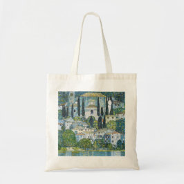 Kirche van Gustav Klimt in Cassone beroemd schilde Tote Bag