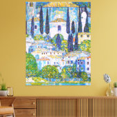 Kirche van Gustav Klimt in Cassone schilderij Canvas Afdruk (Insitu (Woonkamer))