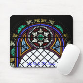 Kirchenfenster La Roche FR Suisse Mousepad Muismat (Met muis)