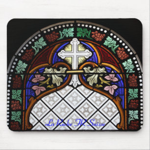 Kirchenfenster La Roche FR Suisse Mousepad Muismat