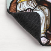 Kirchenfenster La Roche FR Suisse Mousepad Muismat (Hoek)
