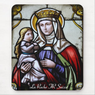 Kirchenfenster La Roche FR Suisse Mousepad Muismat