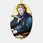 Kirchenfenster la Roche FR Suisse Ornament (Links)