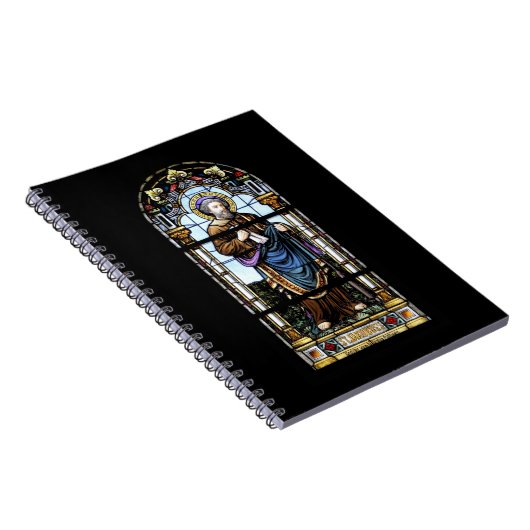 Kirchenfenster Plaffeinen Schweiz/Suisse Nootbook Notitieboek (Rechterzijde)