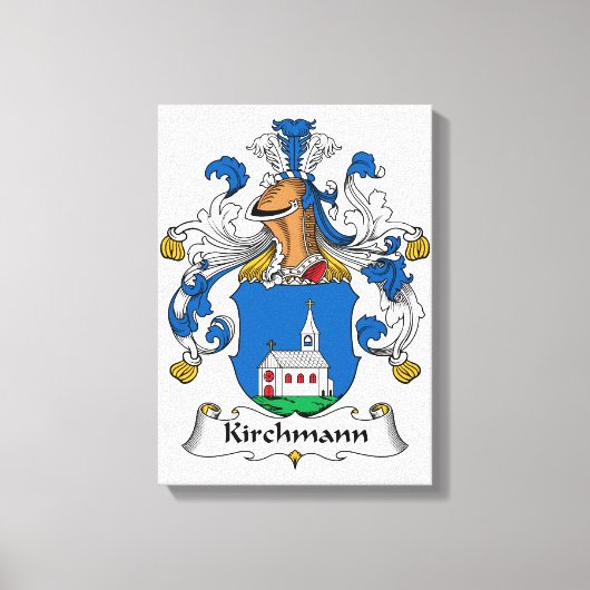 Kirchmann Family Crest Canvas Afdruk (Voorkant)