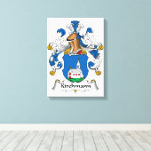Kirchmann Family Crest Canvas Afdruk (Insitu (Houten vloer))