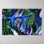 Kirchner - Brug bij Wiesen Poster (Voorkant)