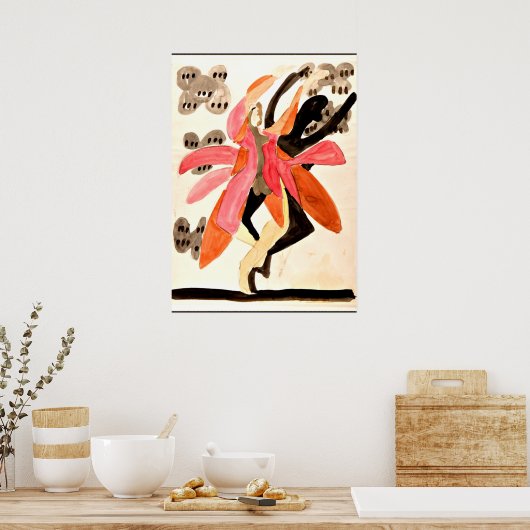 Kirchner - Dancers, kleurrijk schilderij Poster (Keuken)