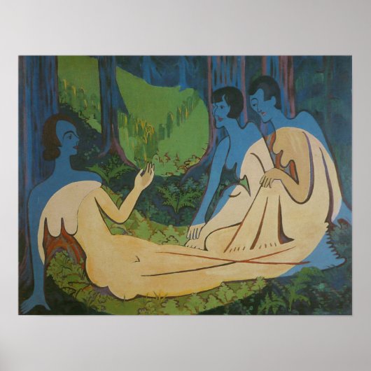 Kirchner - Drie Figuren Poster (Voorkant)