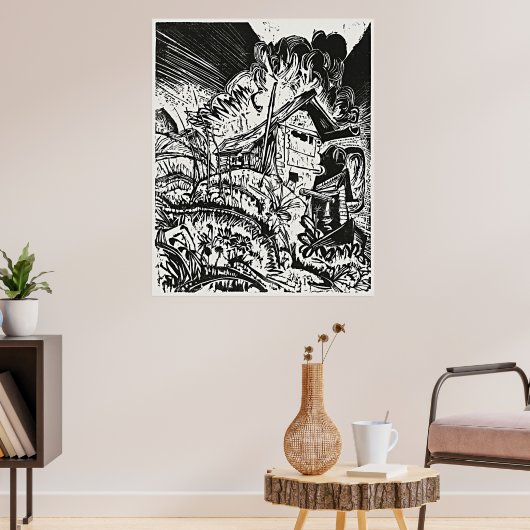 Kirchner Edge: Mountain House Print (Woonkamer 3)