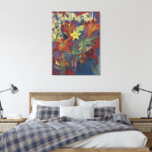 Kirchner Expressionistische Levendige Oranje Lelie Canvas Afdruk (Insitu (Slaapkamer))