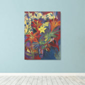 Kirchner Expressionistische Levendige Oranje Lelie Canvas Afdruk (Insitu (Houten vloer))