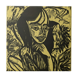 Kirchner Fehmarn Meisjes Kunst Keramische Tegels Tegeltje