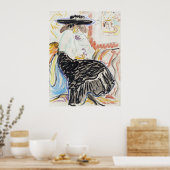 Kirchner Gezeten Vrouw Expressionistische Schets K Poster (Keuken)
