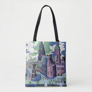 Kirchner Gezicht op Dresden Schlossplatz Fijne Kun Tote Bag