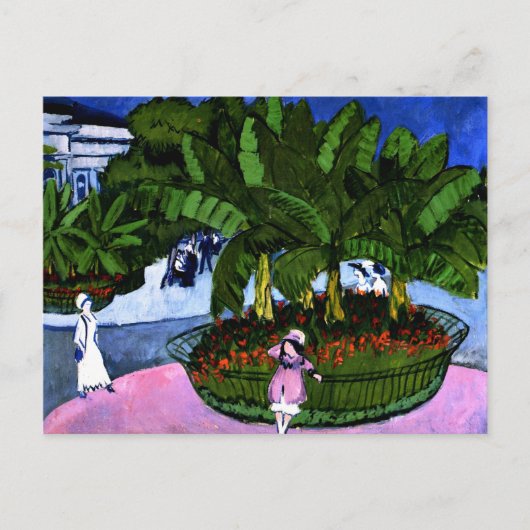 Kirchner - Het Boskett-Albertplein in Dresden Briefkaart (Voorkant)