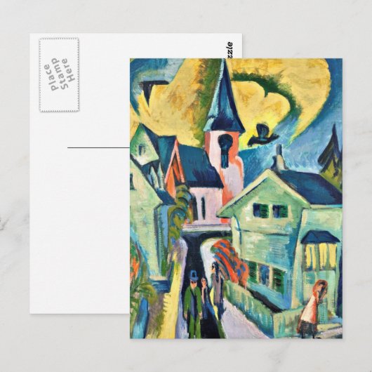 Kirchner - Konigstein met Rode Kerk Briefkaart (Voorkant / Achterkant)