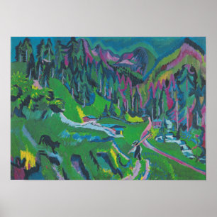 Kirchner - Landschap Sertigtal Poster
