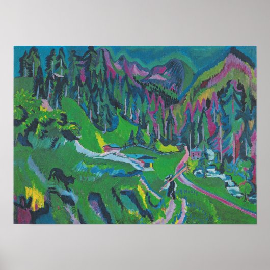 Kirchner - Landschap Sertigtal Poster (Voorkant)