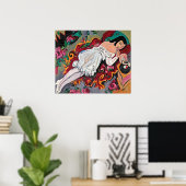 Kirchner Meisje in Witte Chemise Kunstposter Poster (Thuiskantoor)