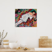 Kirchner Meisje in Witte Chemise Kunstposter Poster (Keuken)