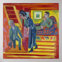 Kirchner - Paar en nieuwkomer Poster