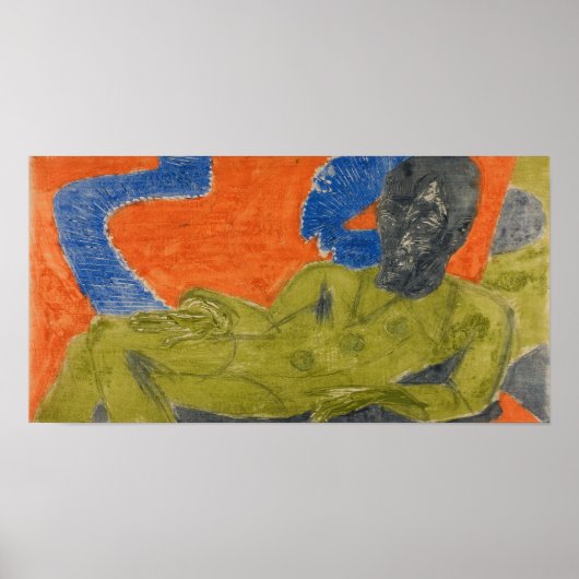 Kirchner - Portret van Otto Mueller Poster (Voorkant)