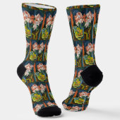 Kirchner Roze Rozen Expressionistische Bloemenschi Sokken (Gebogen)
