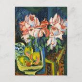Kirchner Roze Rozen Expressionistische Bloemschild Briefkaart (Voorkant)